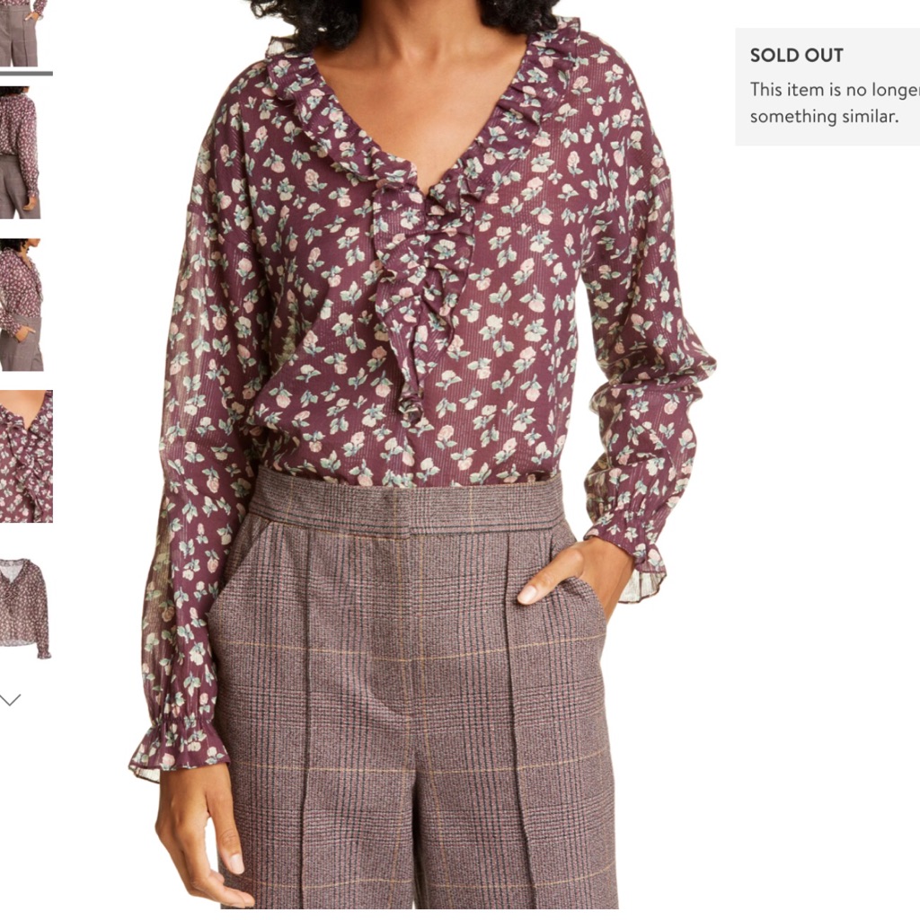La Vie Rebecca Taylor Cherise Floral Top